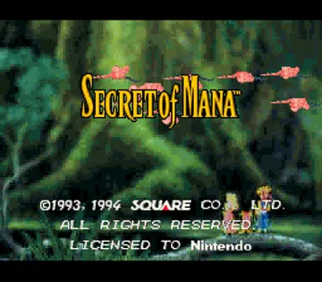 Secret of Mana (USA) screen shot title